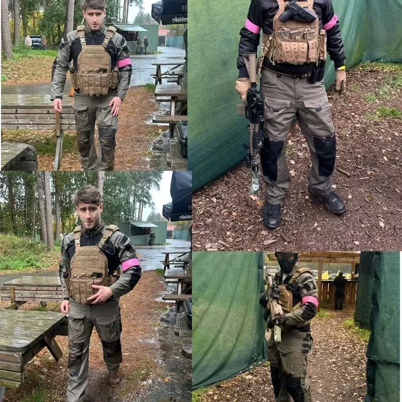 Outdoor Camo Tactical Uniform Hunting Shirts Wear Resistant Suit Hiking Training Sets Ghillie Suits CP Combat Pants Men Clothing 4
