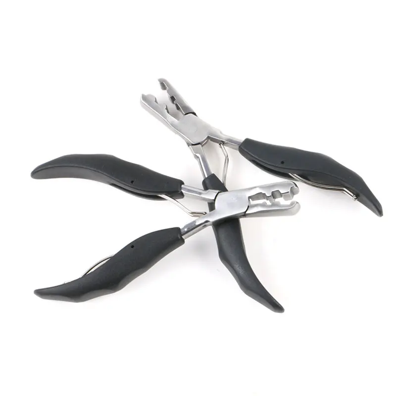1pcs 3mm and 5mm Square Tip Hair Extension Pliers MINI U Tip Hair Pliers Black Handle Fusion