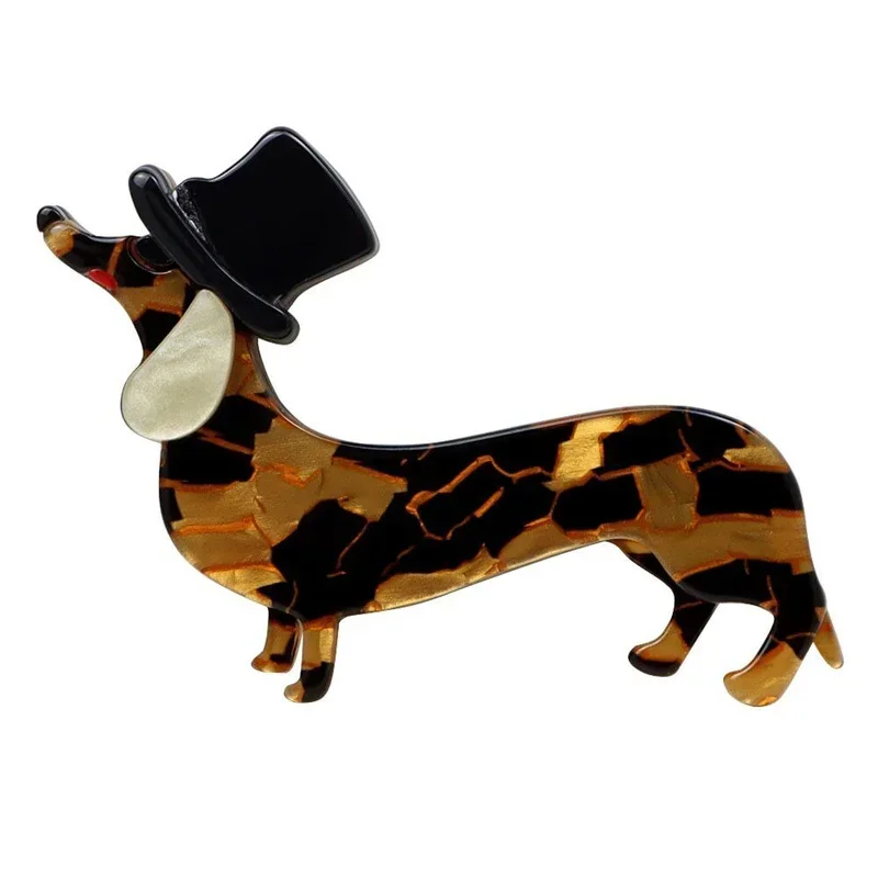 Acrylic Dog Brooch Cute Cartoon Animal Pins Women Jewelry Accessories