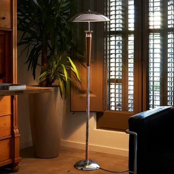 Bois massif Antique lampadaire LED salon canapé atmosphère lumière rétro haut de gamme luxe chez l'habitant chambre étude table éclairage 2