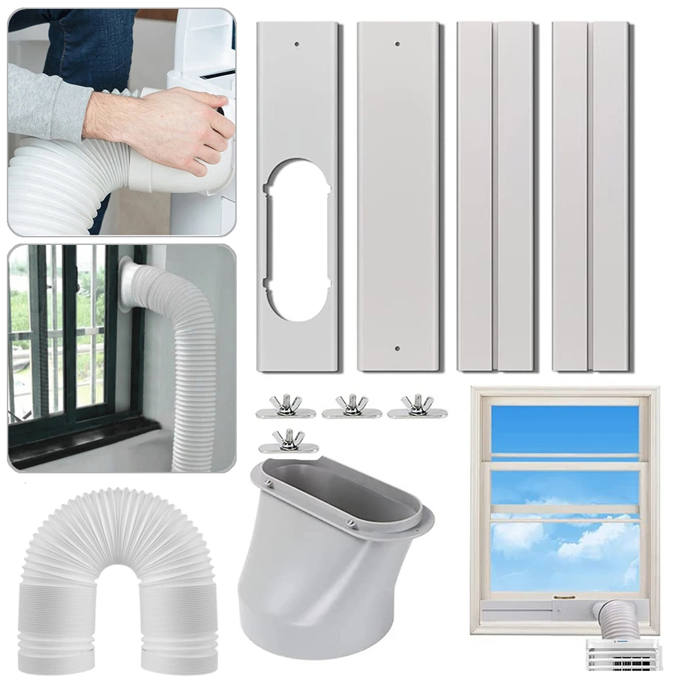 Kit de ventilación de ventana de aire acondicionado portátil, placa de Kit  deslizante de ventana ajustable para manguera de escape, accesorios de aire  acondicionado - AliExpress