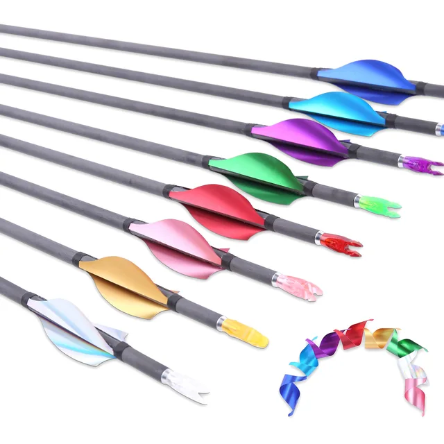 SHARROW 50pcs Plumes de Flèche Naturelle pour Tir à l'arc 5 Empennage