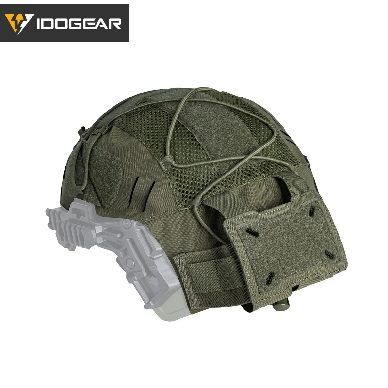 Housse casque Wendy 3.0 IDOGEAR pêche - Protection NVG avec poche batterie camouflage