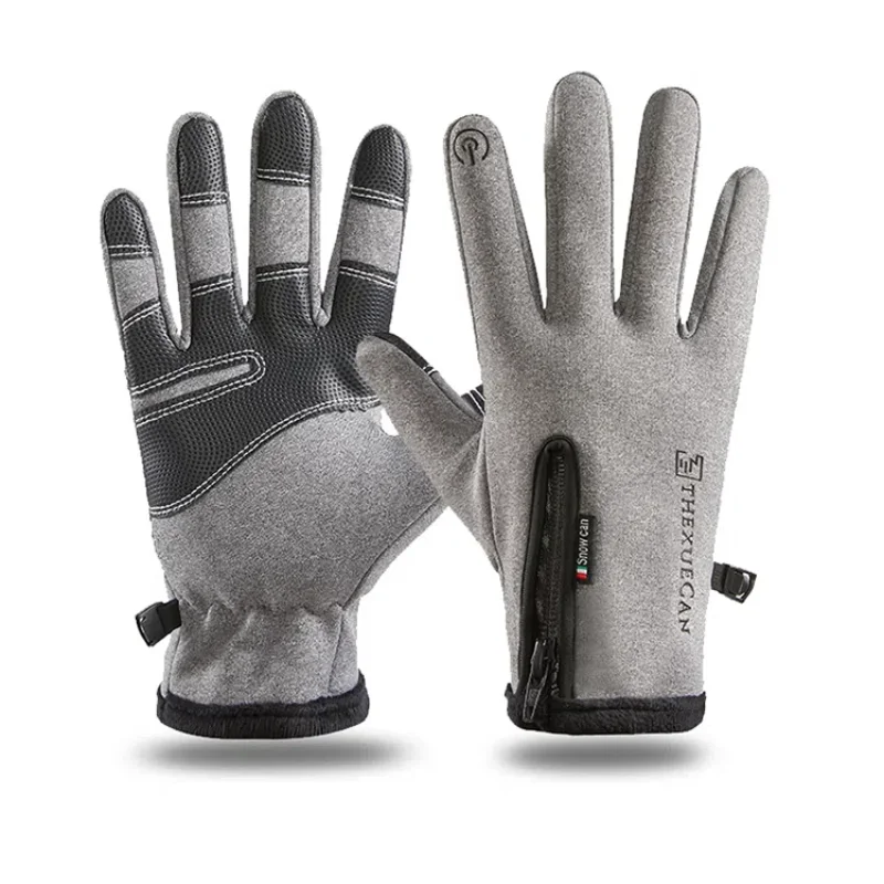 Sports Gloves Warm Gloves Waterproof Gloves Motorcycle Gloves Winter Thermal Fleece Lined Winter Water Resistant Skin-friendly Touch Screen Outdoor Moto Riding Ski Gloves