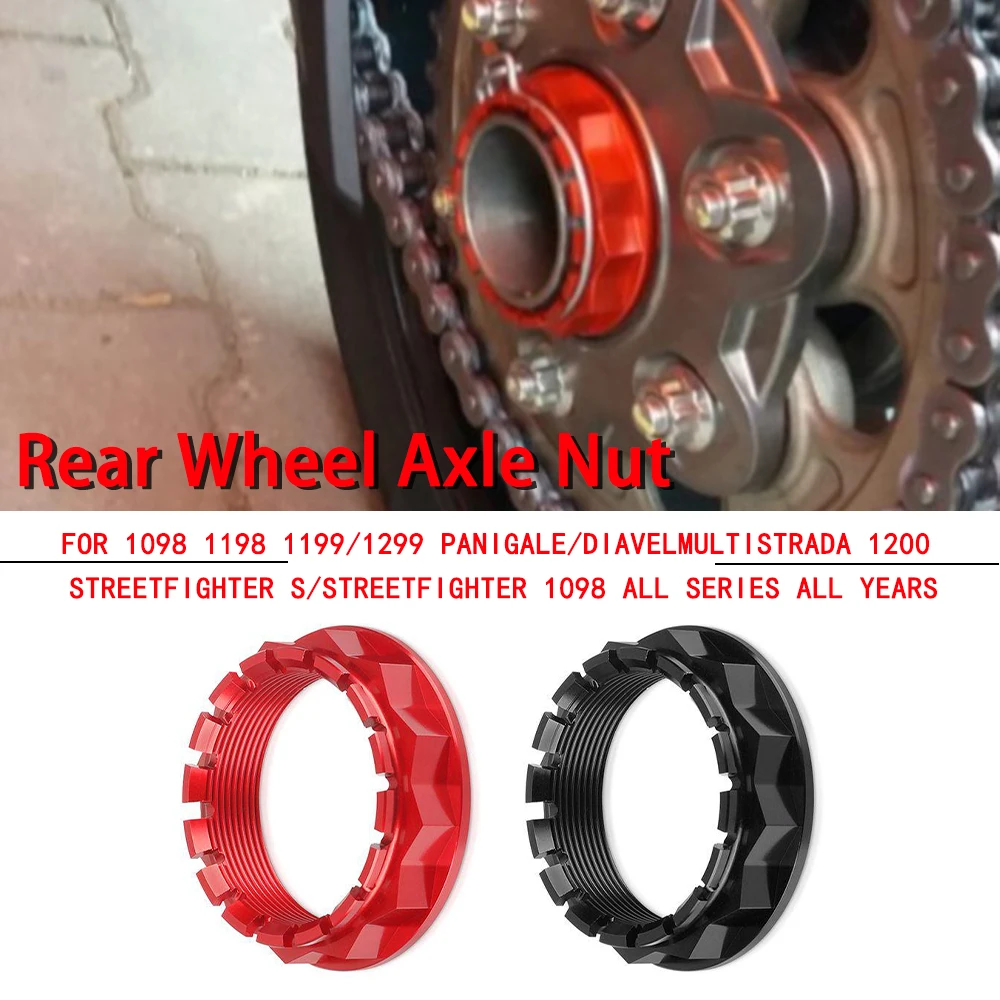 

Motorcycle Rear Wheel Axle Sprocket Flange Nut For DUCATI Monster 1200 1098 1198 V4 V2 899 Panigale Diavel Multistrada XDiavel