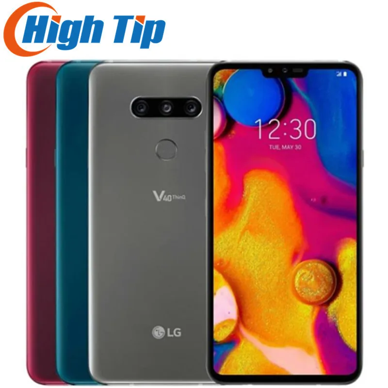 スマートフォン本体 LG Electronics - LG V40 ThinQ 6GB/128GB Platinum Gray Original Lg V40 Thinq 4g Lte Mobile Phone 6.4'' 6gb Ram 64gb