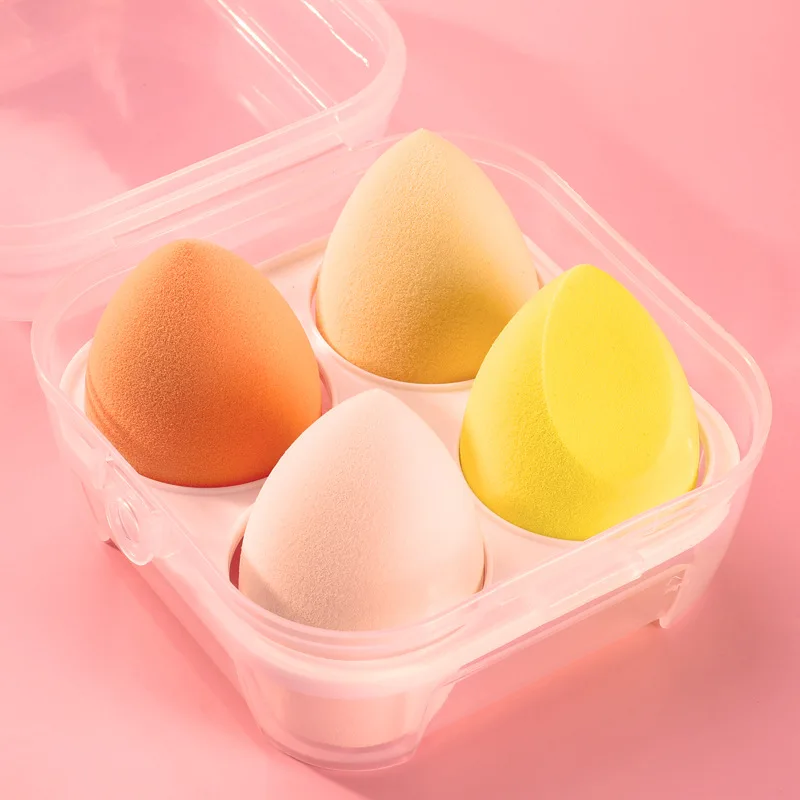 4pcs of  beauty eggs without sticking powder sponge powder puff makeup egg air cushion dry and wet dual-use makeup tools 3
