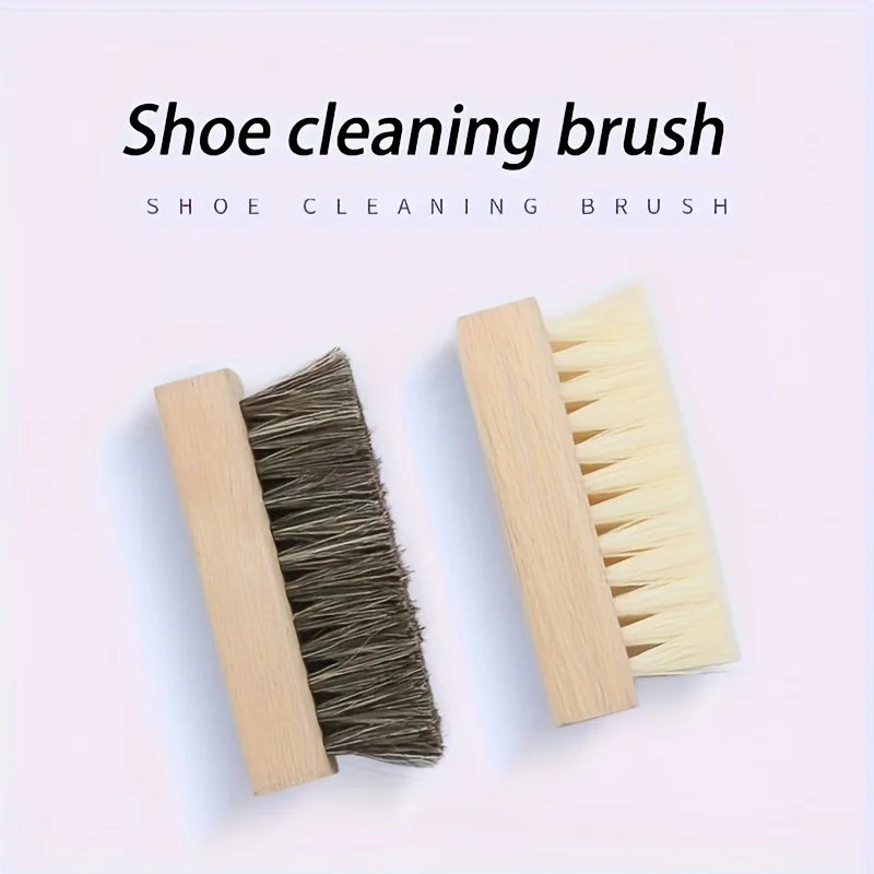 Advanced Wooden Horse Hair Brush - Soft and Hard Hair Brush for Daily Cleaning, Shoe Washing, Durable and Effective Care 3