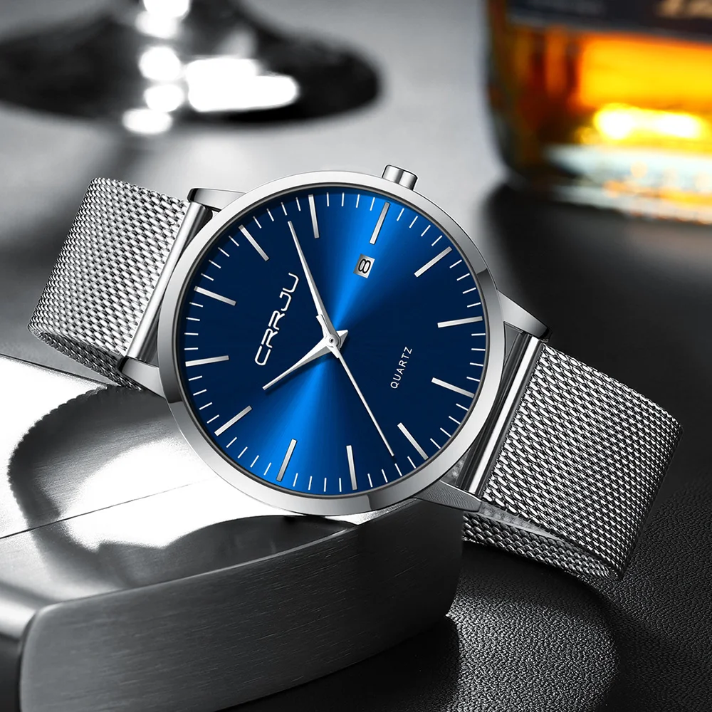CRRJU New Fashion Mens Watches Top Brand Luxury Sport