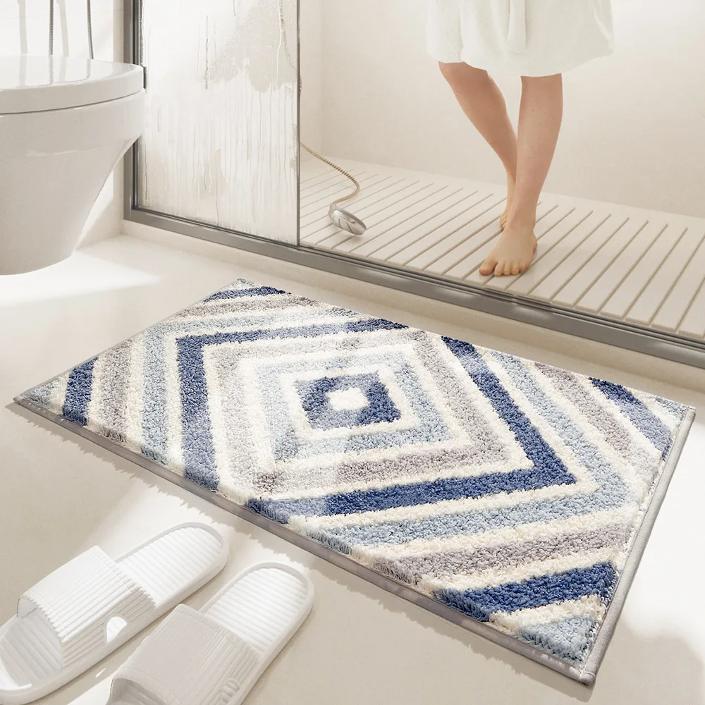AbsorbentFootMatforBathroomNonslipMatSimpleToiletDoorwayHome