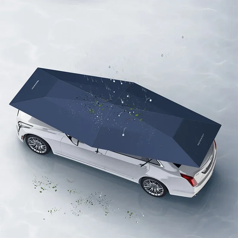 4.2x2.1m New Car Roof Sun Umbrella Car Roof Cloth Dustproof And Uv Resistant Outdoor Waterproof Folded Portable Canopy Cover