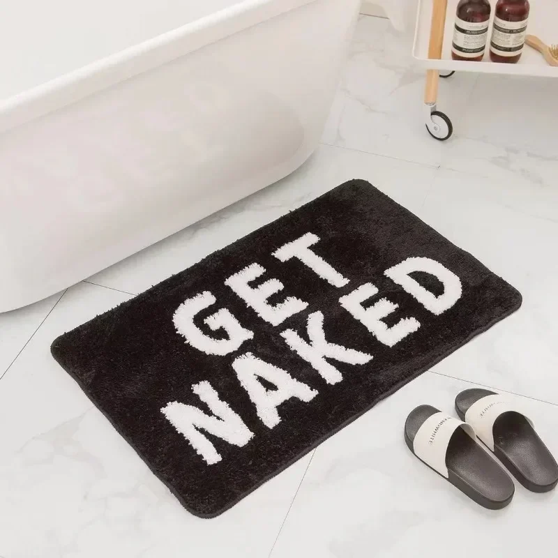 

Plush Entrance Door Carpet Kitchen High Flocking Quality Mat Thicken Bathroom Water-absorben Home Letter Jacquard Rug