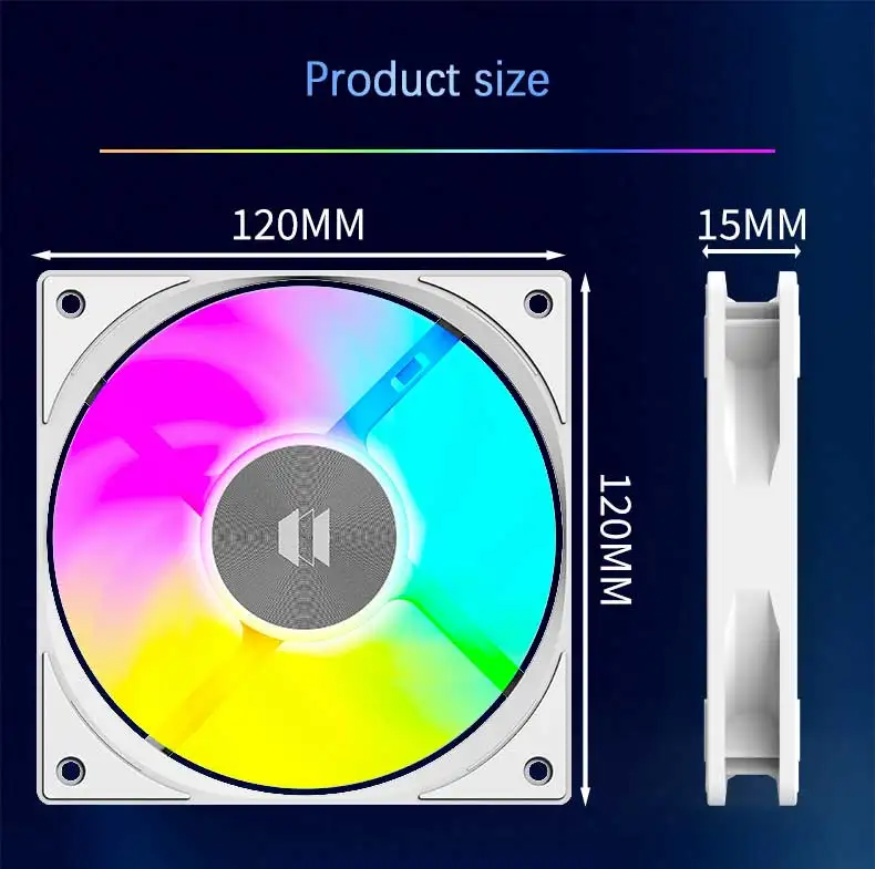 UL-12015 12CM thin chassis cooling fans 15MM thickness 12V 4PIN PWM/5V 3PIN ARGB