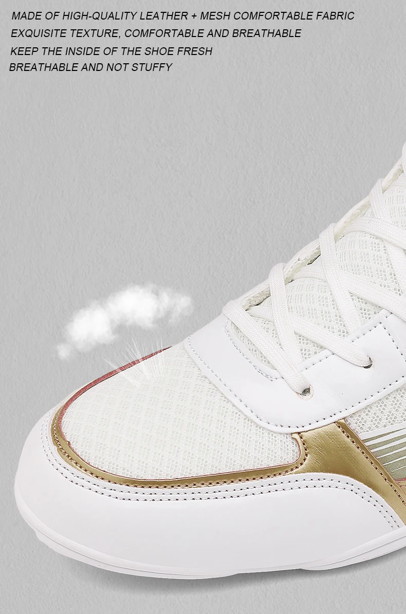 Description Picture 4 of itemBoxing Shoe Men Professional Breathable Teenagers Beginners Training Wrestling Shoes Fighting Sanda Weightlifting Squat Sneaker