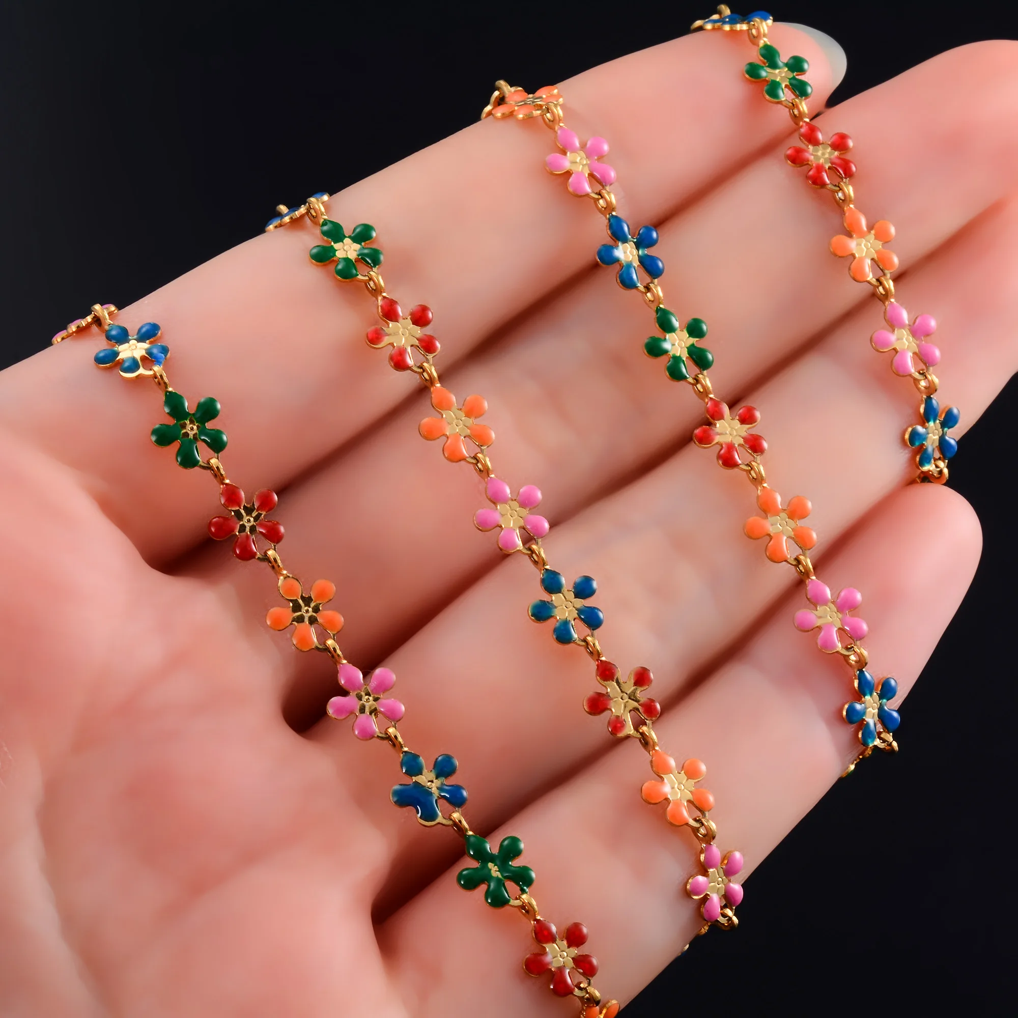 Collana vintage in acciaio inossidabile per donna Perline