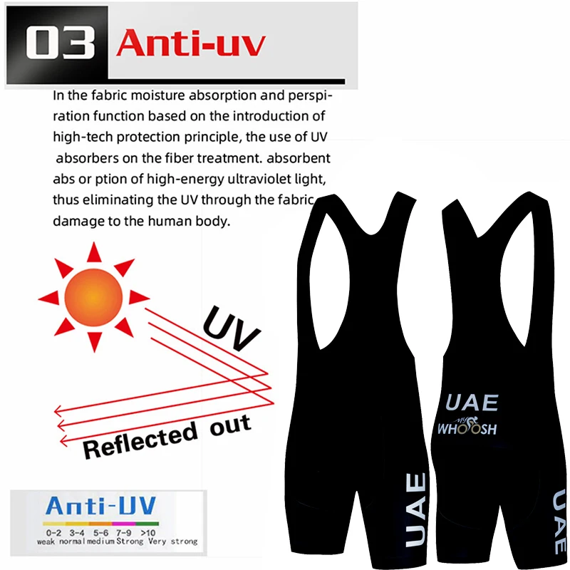 Cycling Clothes Man Summer 2025 UAE Bib Tricuta Jersey Pro Team Bike Clothing Men's Suit for Bicycle Road Uniform Laser Cut Mtb 4