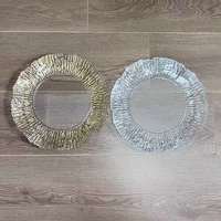 13inch Clear Service Trays Home Dinner Charger Hotel Wedding Banquet Decorative Plates Cushion Plate Table Decor 100PCS 2