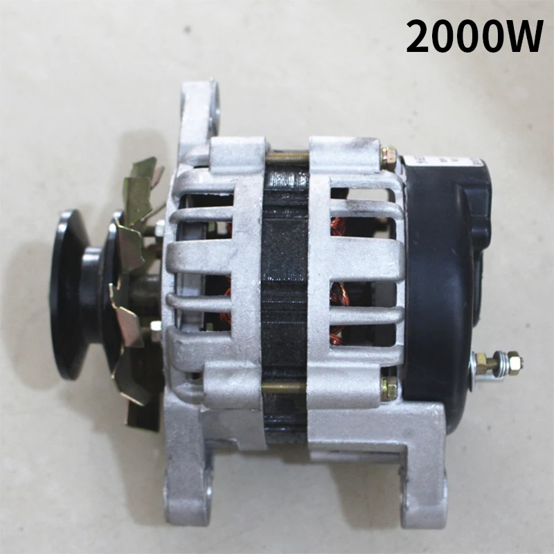 220V 800W1300W 2000W AC Permanent Magnet Brushless High Power Generator Brushless Alternator Pulley Type Permanent Magnet electric generator