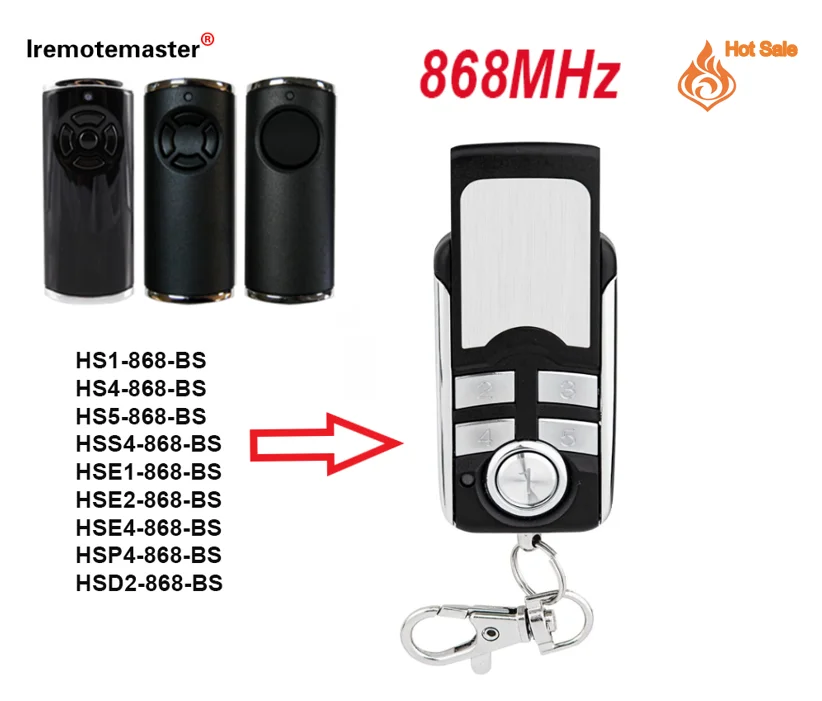 for HORMANN Bisecur HSE2-868-BS HSE4-868-BS Garage Remote Door Control HS1 HS4 HS5 HSS4 HSE1 HSP4 HSD2 868 BS Transmitter