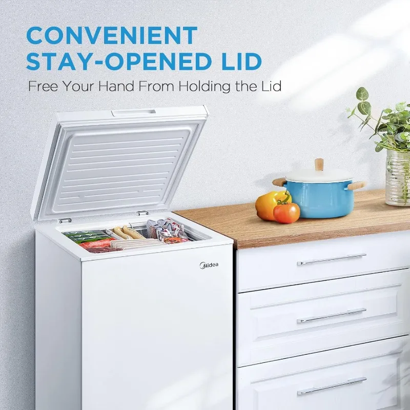 Midea MRC050S0AWW Chest Freezer, 5.0 Cubic Feet, White 3