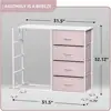 Dresser with 8 Fabric Bin Drawers Kids Bedroom Storage Chest Multipurpose Lightweight Easy Assembly Playroom Organizer 2