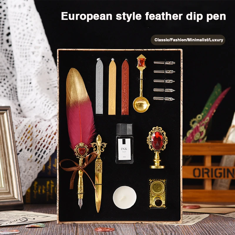 

Винтажная ручка с чернилами, набор из 5 нитей, винтажная ручка с чернилами для письма, праздничные подарки на день рождения