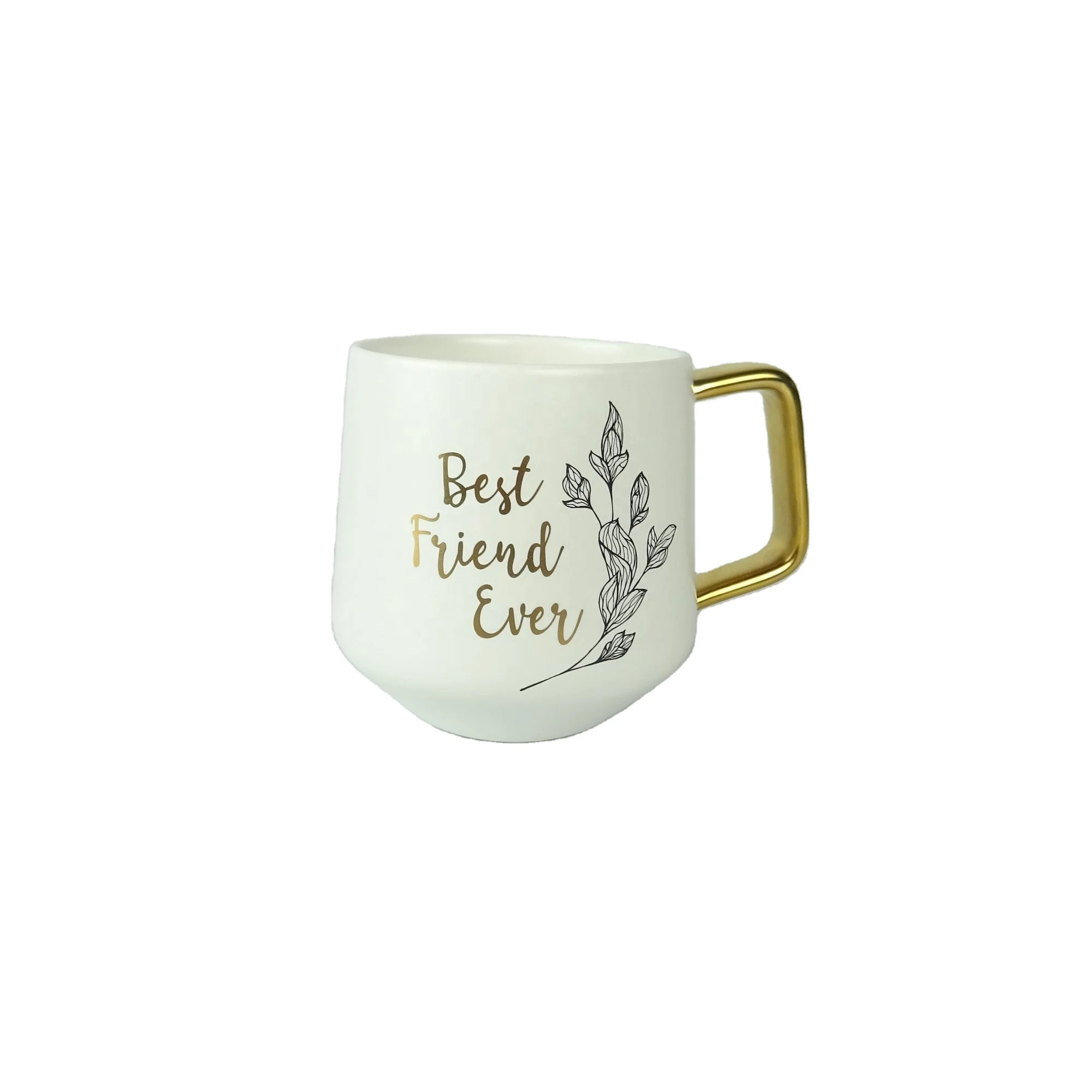 

Gold Coffee Mug Gold Handle Inspirational Cup Cute Motivational Gifts Custom Ceramic Mug