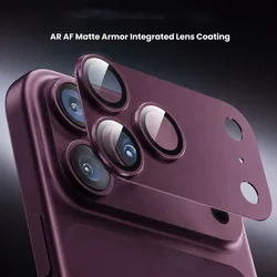 Premium Camera Lens Protector with Strong Adsorption - Metal - Tempered Glass Full Protective Cover - 5 Pieces (PURPLE)