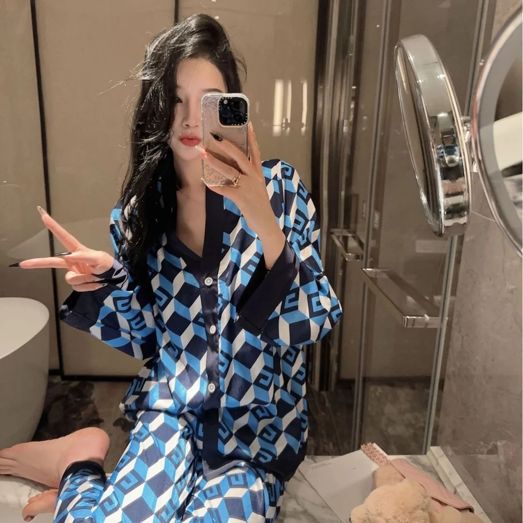 Azure Elegance Women Pajama