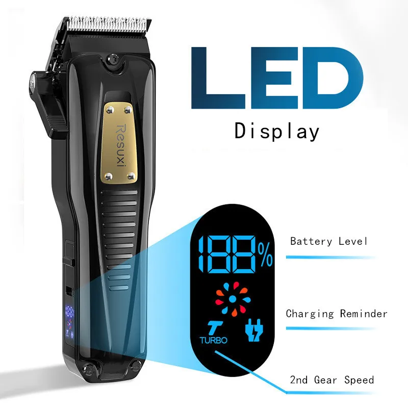 2000mah Electric Hair Clipper Professional Trimmer Household Salon Beard For Men Rechargeable Retro Barbershop Haircut Machine 3