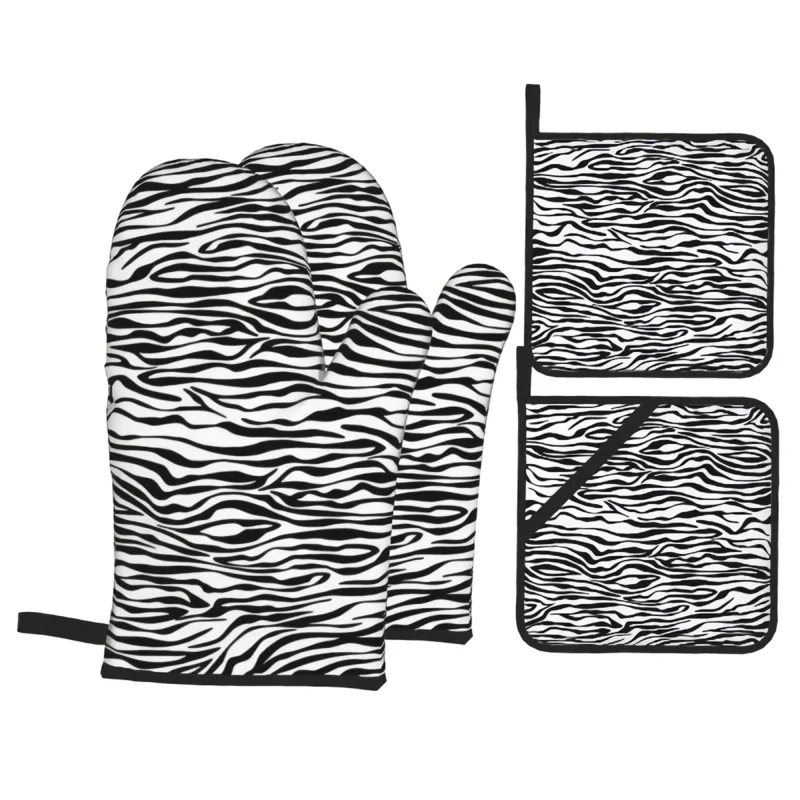 

Прихватки для духовки Zebra Skin, 4 шт., для приготовления выпечки, гриля