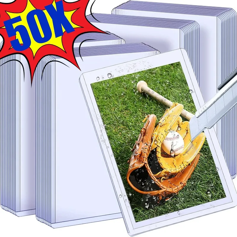 1/50Pcs 35Pt Card Sleeves Plastica Dura Standard Top Loader Sport Baseball Football Game Trading Card Photocard Protector