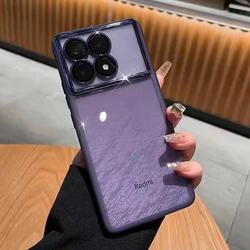 Premium Soft Silicone Transparent Shockproof Case with Camera Protection for POCO F6 Pro and Redmi K70 (PURPLE)