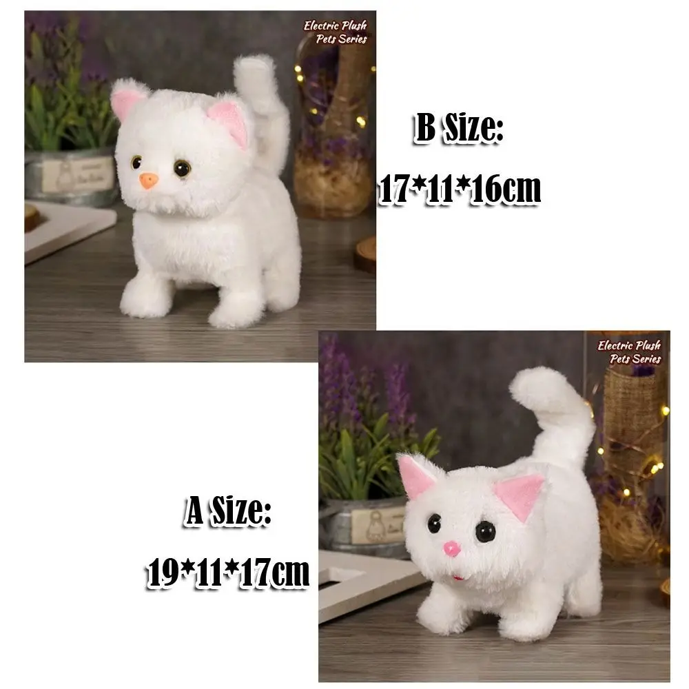 귀여운 시뮬레이션 로봇 고양이 인형, 인터랙티브 전동 고양이, 당신을 행복하게 만들어 줄 걷는 고양이 인형, 생일 선물로 좋아요