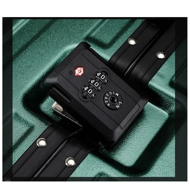 Aluminum Frame Suitcase With Silent Wheels And Combination Lock_voghion.com
