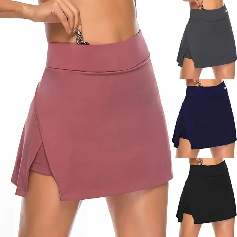 Women Clothing Summer Casual Athletic Tennis Shorts Skirt Solid Double-Layer Sports Running Short Pants Female Pantalones Cortos