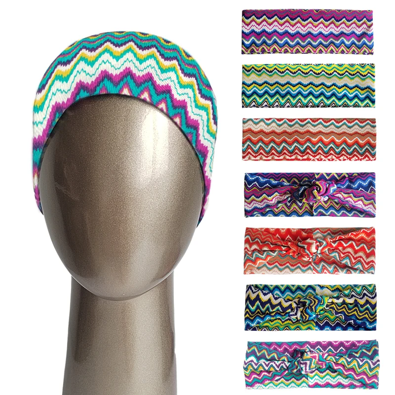 

Fashion Pattern Print Hair Band Accessories Women Headband knot Style Girls Summer Bohemian Hair Bandanas Turban Headscarf