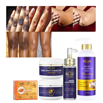 AILKE Whitening Skin Care, With Double Glutathione, Lightening, Moisturizing, Remove Dark Spots, Melanin, Skin Glowing Face Care