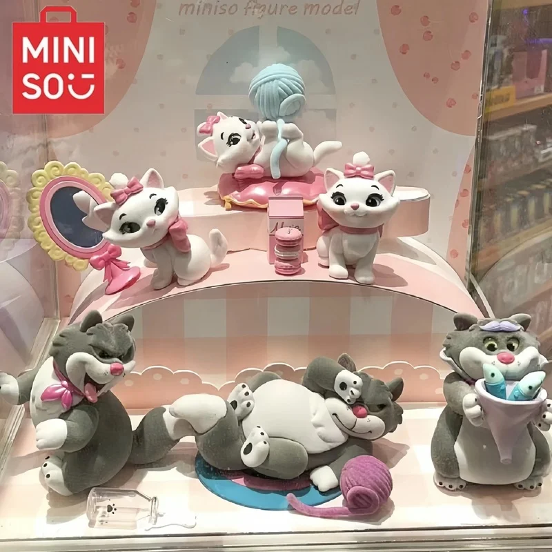 

Miniso Disney Lucifer Marie Cat Blind Box Figure Kawaii Anime Mysterious Surprise Box Toys Fluffy Cat Guess Bag Cute Toys Gifts