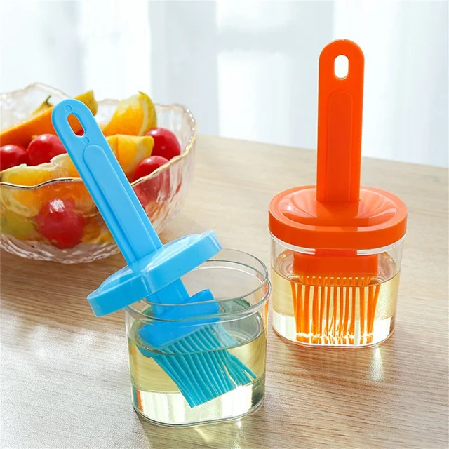 Szilikon Olajkefe Olajpalack Grill Olaj Adagoló Főzés Sütés Hőmérséklet Ellenálló Otthoni Konyhai Eszközök