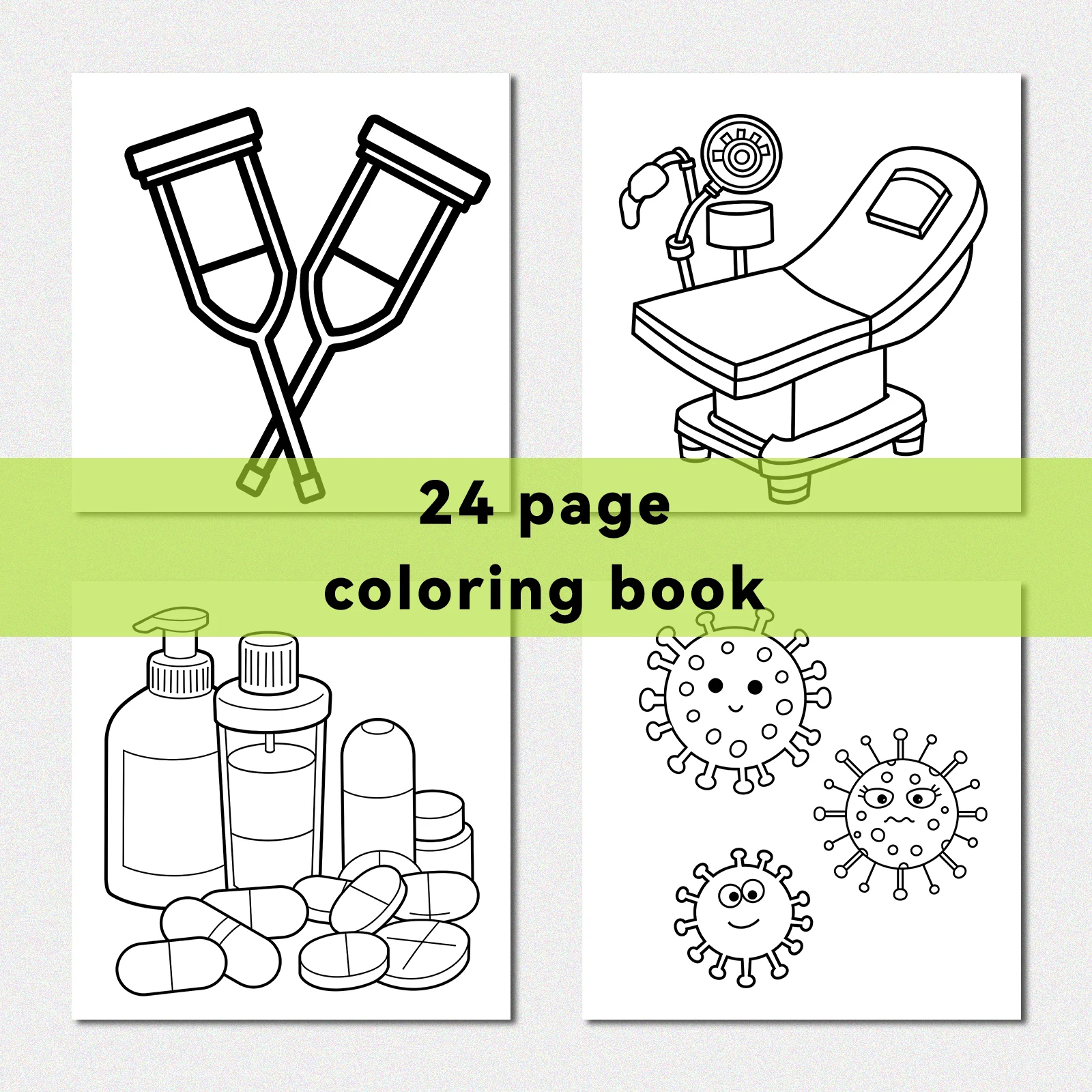 BOLD AND EASY MEDICAL GIRLY Coloring Book for Relaxation Featuring Lovely and Fun Illustrations for Adults and Kids Art Books ﻿ 6
