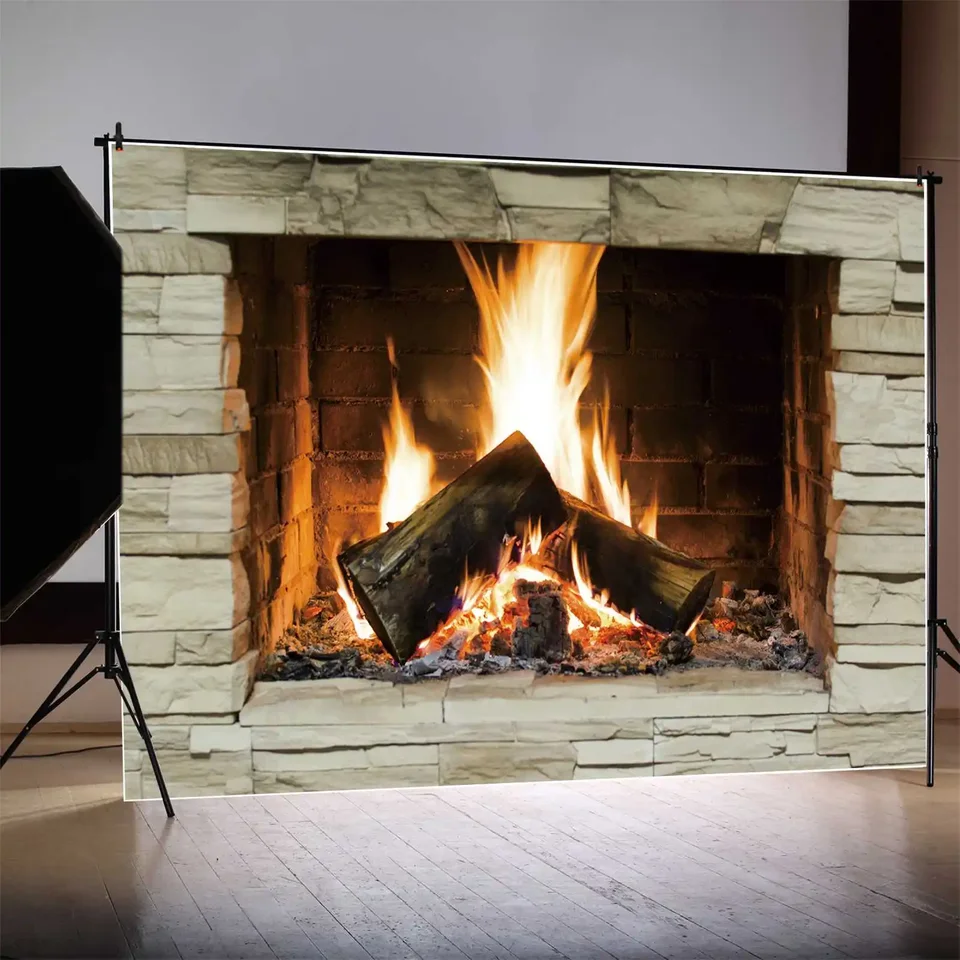 MOON.QG 2026 Kerstfeest Decoratie Vintage Boog Baksteen Kachel Rode Haard  Achtergrond Fotografie Studio Foto Achtergrond - AliExpress, image size:960x960