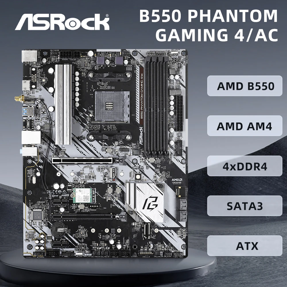 B550PHANTOMGAMING4ACMotherboardAMDB550ChipsetAMDAM4CPU