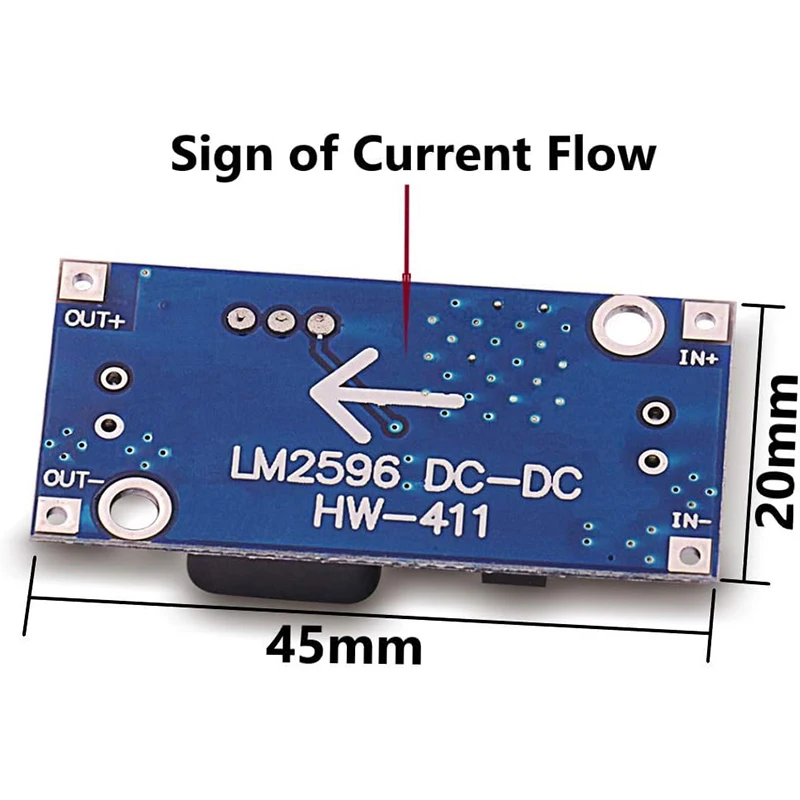 LM2596 DC-DC 벅 컨버터, 조절식 스텝 다운 전압 조정기, 3-40V 1.5-35V 전원 전압 감속기 변압기 모듈, 6 개