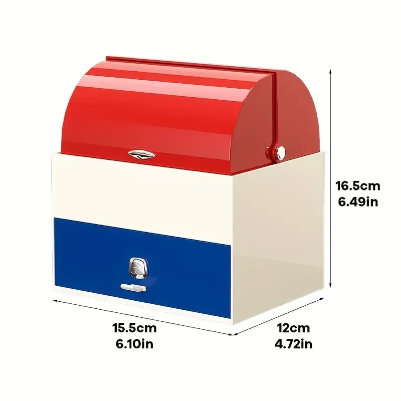 Flip Storage Box Drawer Stationery Organizer Large Capacity Office Accessories Desk Boxes Desktop Plastic School Supplies