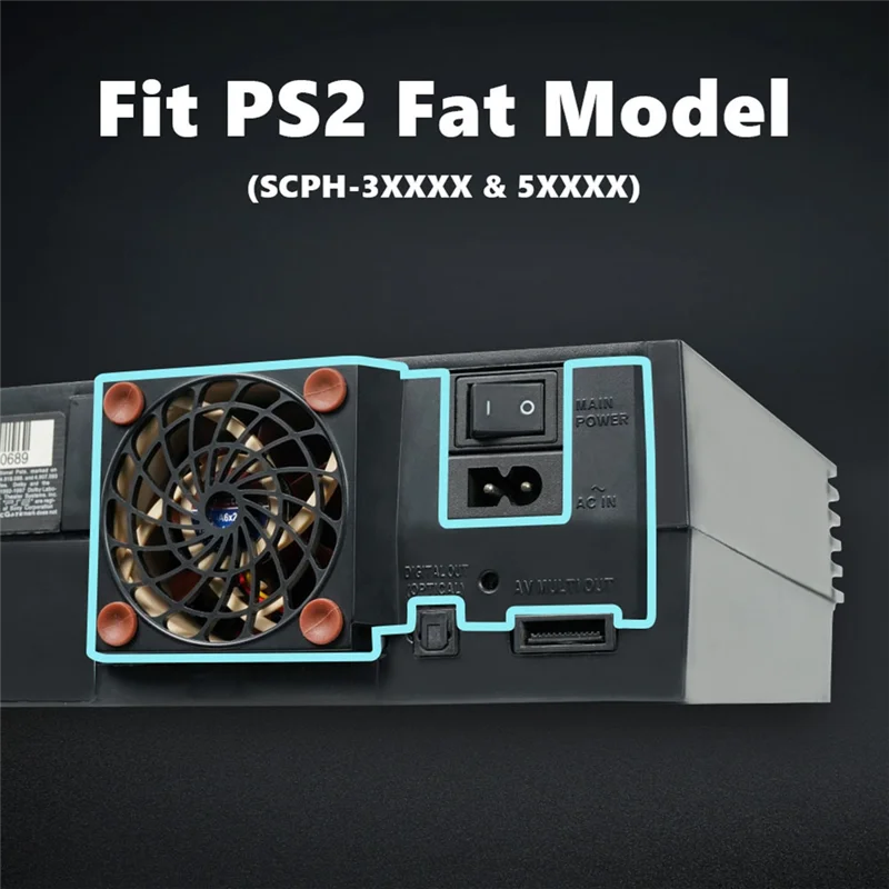 B03B-Silent Cooling Fan Upgrade Kit For Playstation Fat Console