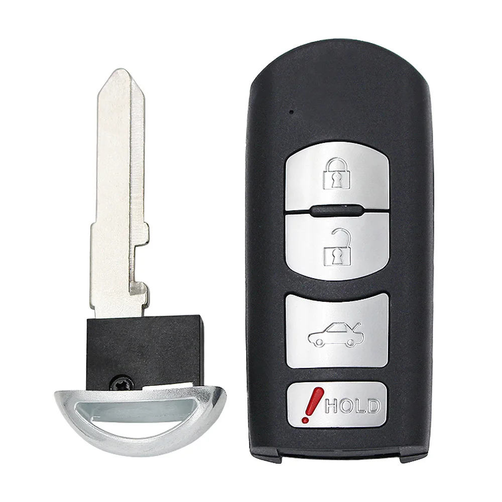 2/3/4 Buttons Replacement Remote Key Shell Case Fob with Insert Key For Mazda 2 3 CX-5