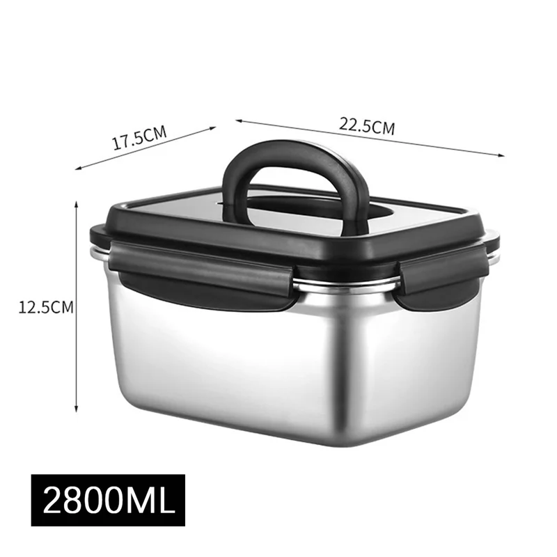 304 Stainlesss Steel Leak Proof Lunch Box With Lid Picnic Box Bento Box Food Storage Containers For Portable Food Bento Boxes 6