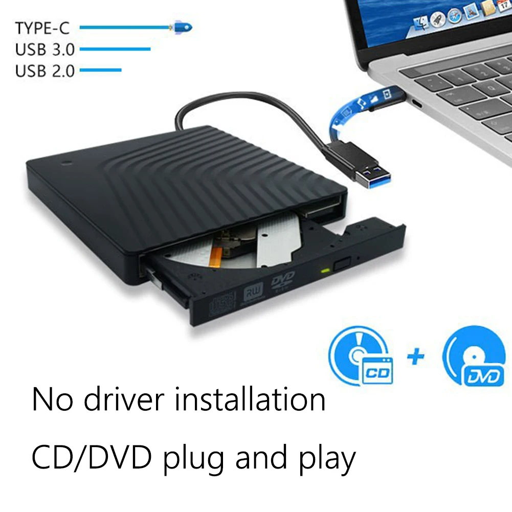 127mmDVDCDROMPlayerEnclosureUSB30TypeCDC12VExternalDVD