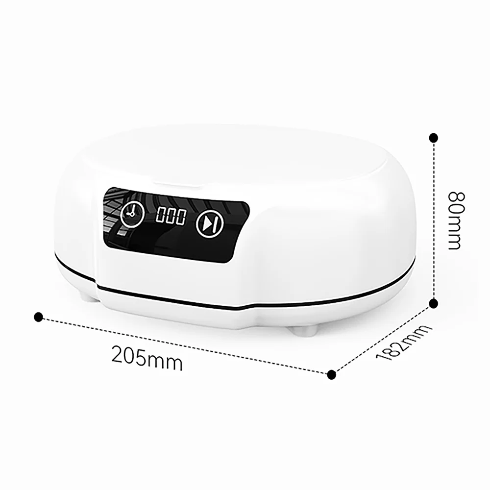 New Sonic Jewelry Cleaner Professional Ultrasonic Cleaner 48KHZ Pulsating Cleaning Kit for Retainer Jewelry Ring Silver Dentures 6